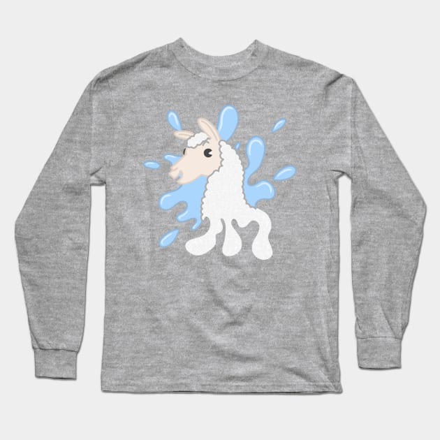 Water llama Long Sleeve T-Shirt by Jamtastic